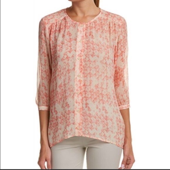 CAbi Tops - Cabi 100 silk sheer light weight tunic top size XS